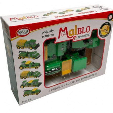 Output: A creative modular construction set that allows children to build various farm machi