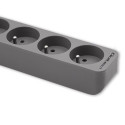 Power strip 5 sockets, 1.8m, Grey
