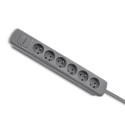 Power strip 6 sockets, 1.8m, Grey