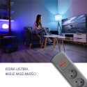 Power strip 6 sockets, 1.8m, Grey