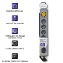Surge protector 6 sockets, 5m