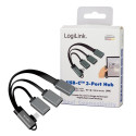 LogiLink USB hub USB-C (M) - 3xUSB-A (F) 0,15m