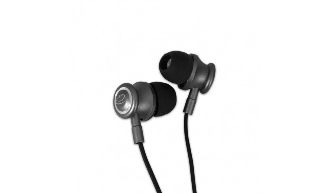 METAL EARPHONES WITH MICROPHONE BLACK