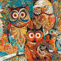 Picture Paint it! Painting by numbers Owls