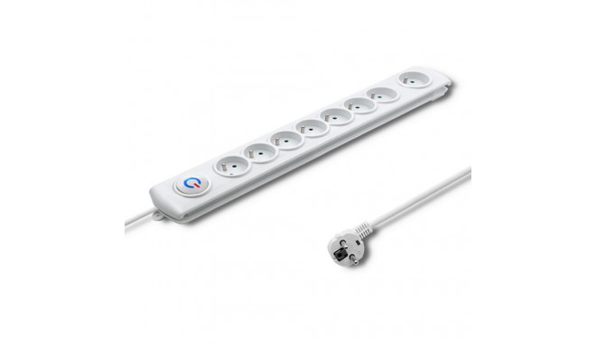 8-Outlet Surge Protector Power Strip with 1.5m Heavy-Duty Extension Cord