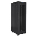 Installation cabinet rack 19 42U 800x1000 black, perforated door LCD (Flat pack)