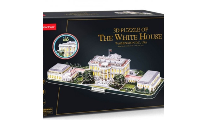 Cubic Fun Puzzle 3D LED White House