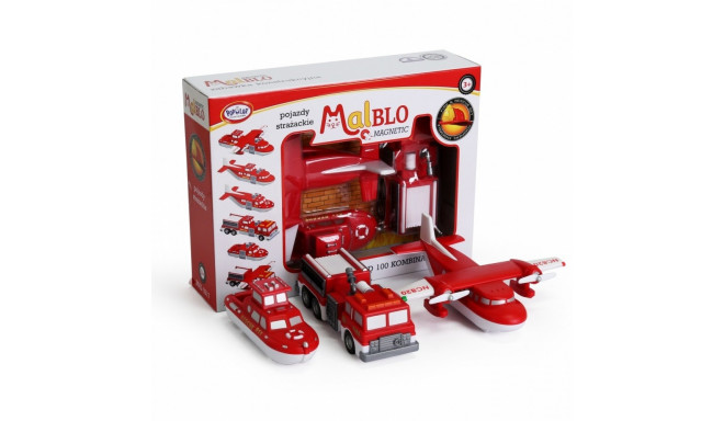 MalBlo Magnetic Fire Vehicles are a line of modular building toys designed for chil