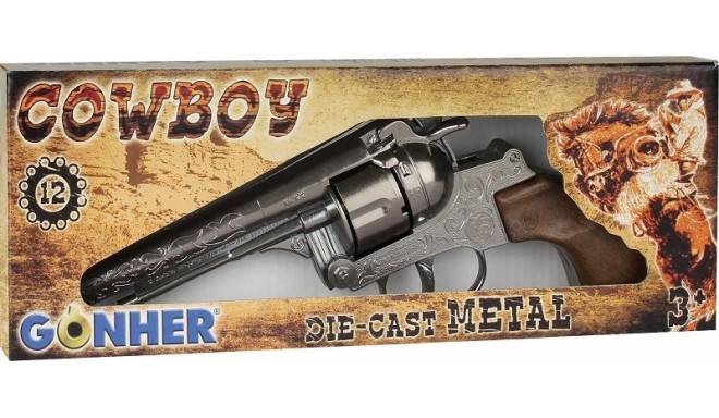 Metal cowboy revolver 12 rounds