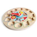 Iwood wooden baby puzzle Clock Shape