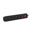 Power strip ARC5 1,5 m ARC5/15/CZ black