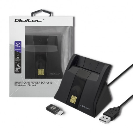 Qoltec ID-kaardi lugeja SCR-0643 USB 2.0