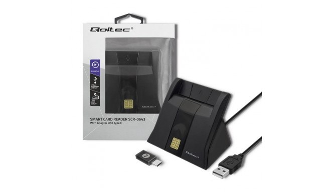 Qoltec ID-kaardi lugeja SCR-0643 USB 2.0