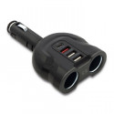 Qoltec autolaadija 52W 2xUSB QC USB-C PD