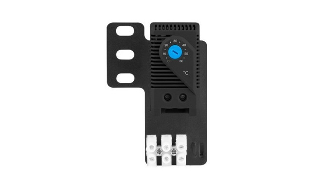 Closing thermostat 10A for cabinets with mounting bracket and electric cube