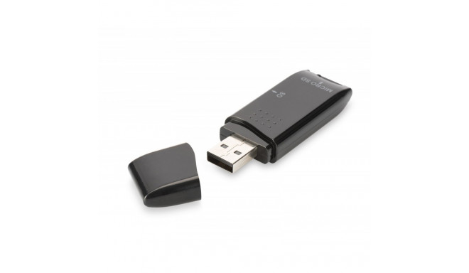Card Reader 2-ports USB 2.0 SD/MicroSD compact black