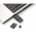 Digitus card reader USB 2.0 SD/microSD, black