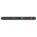 Ventilation panel horizontal 1U LCD with thermostat for cabinets, 19 inches, 2 fans, 230V, black