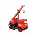 Middle Truck Crane red in box 38 cm