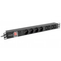 Surge protector Rack PDU 1U 4x PL + 4x C13 2m 16A black