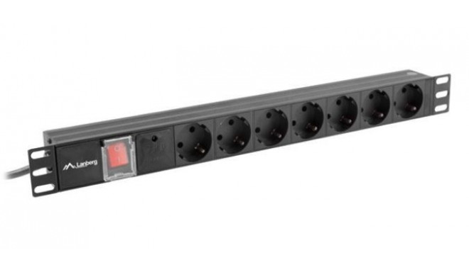 Surge protector Rack PDU 19" 1U 10A 7X SCHUKO 2m black C14