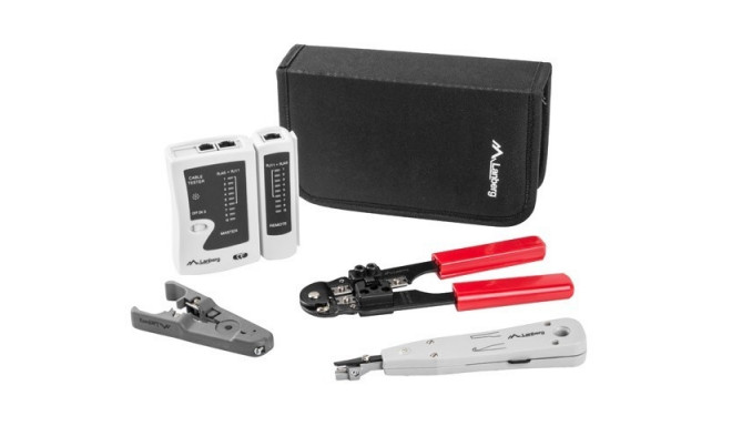 A network tool case is a portable kit containing essential instruments for installi