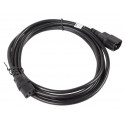 Extension power cable IEC 320 C13 - C14 VDE 3M Black