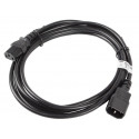 Extension power cable IEC 320 C13 - C14 VDE 3M Black