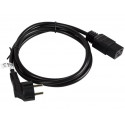 Cable power CEE 7/7 - IEC 320 C19 16A VDE 1.8M black