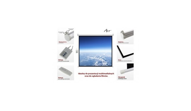 An electric screen 16: 9 119 "with the remote control 264x147cm FS-119 16 9