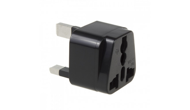 Maclean travel adapter MCE154 EU-UK, black