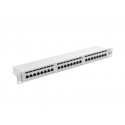 Patch Panel 24 Port 1U Cat.6 gray shield