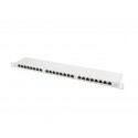 Patch Panel 24 Port 0.5U Cat.6 gray shield