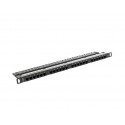 Patch Panel 24 Port 0.5U Cat.6 black