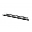 Patch Panel 24 Port 0.5U Cat.5E black