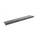 Patch Panel 24 Port 0.5U Kat.5E black shielded