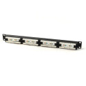 Patch panel 19 "24-port, 5e, U / UTP, 1U, black (complete)