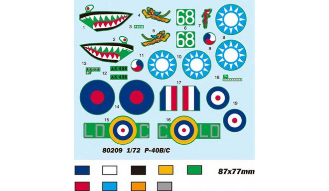 Plastic model P-40B/C Hawk- 81
