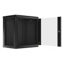 Wall-Mounted Rack 19 12U 600X450mm black (glass door)
