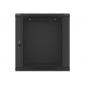 Wall-Mounted Rack 19 12U 600X450mm black (glass door)