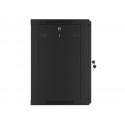 Wall-Mounted Rack 19 12U 600X450mm black (glass door)