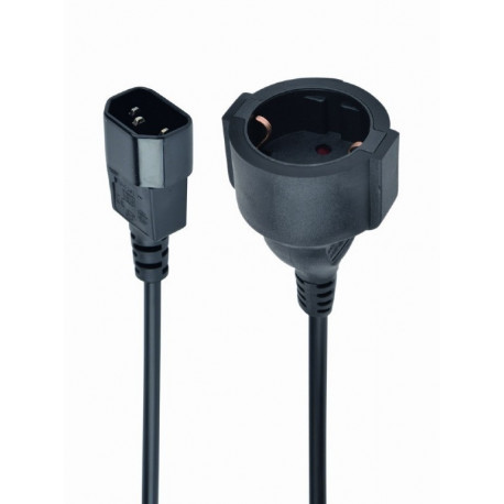 Power Adapter Cord IEC320 C14->SCHUKO 15cm