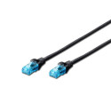 Patch cord RJ45/RJ45 U/UTP kat. 5e 5,0m AWG 26/7 PVC black