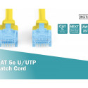 Patch cord U/UTP kat.5e PVC 5m yellow