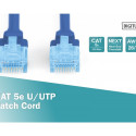 Patch cord U/UTP kat.5e PVC 5m blue