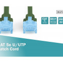 Patch cord U/UTP kat.5e PVC 3m green