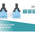 Patch cord RJ45/RJ45 U/UTP kat. 5e 3,0m AWG 26/7 PVC Black