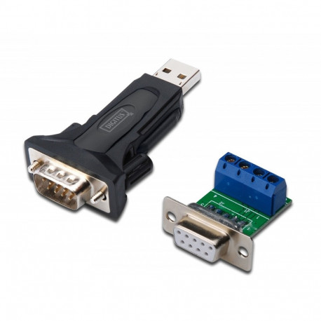 USB-A 2.0 isane RS485 (DB9) isaseks adapter + 3-pin kruviterminal | FTDI FT232RL kiibistik | täienda