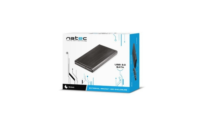 External pocket SATA HDD RHINO 2.5 USB 2.0 Aluminum Black