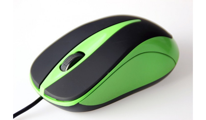 Wired Optical Mouse 800dpi black & green MT1091G